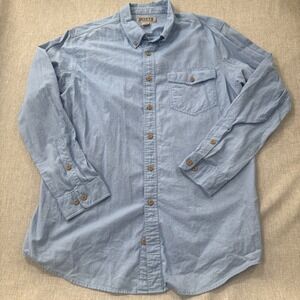 Duluth Trading Shirt Mens 2XLT Iron Mountain Oxford Relaxed Fit Button Down Tall